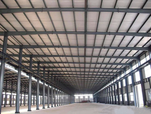 Prefabrik Çelik Yapı Depo / Büyük Açıklıklı Metal Bina Çerçeve Konstrüksiyonu