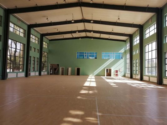 Büyük Açıklıklı Ön Üretimli Metal Binalar Çelik Yapı Badminton Salonu