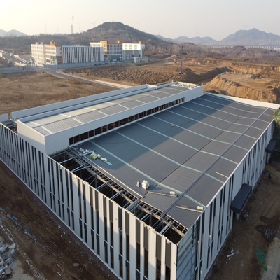 Yalıtım Panelli Q235B ASTM A572 Prefabrik Çelik Depo Binası