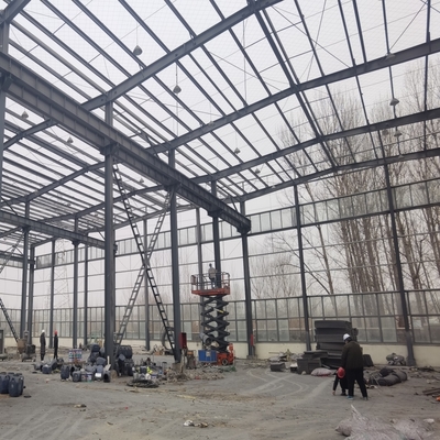 Paketleme atölyesi için büyük gölge ile çelik yapı depo