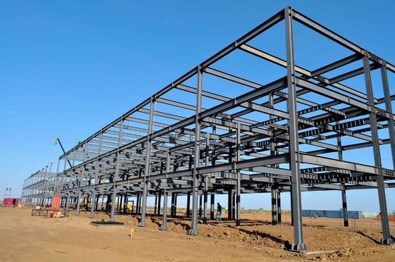 Büyük Aralıklı Özel Endüstriyel Fabrika Şedi Önden Yapımlı Çelik Yapı Atölyesi