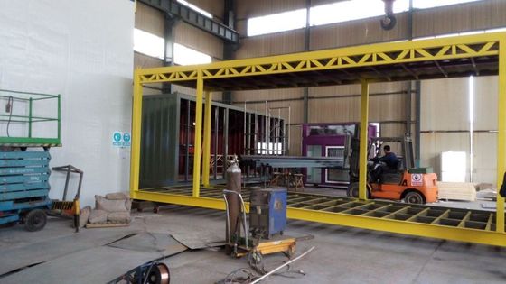 Galvanizli Prefabrik Konteyner Ev, Cam Yünü Panellerle