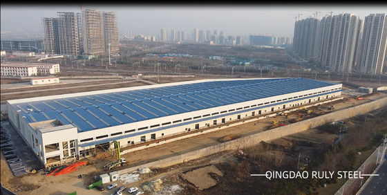 Sabit Uzun Uzaylı Çelik Yapı H Bölümü Boyalı Büyük Çelik Çerçeve Bina Prefab Atölyesi