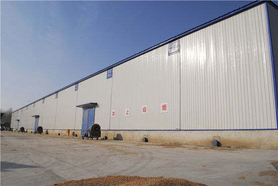Atölye Geniş Açıklığı İçin Prefabrik Kulübe Binası Çok Seviyeli Çelik Yapı Deposu