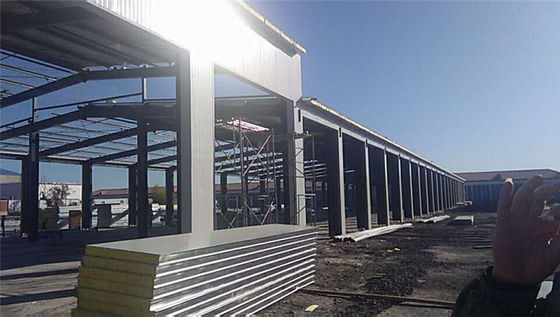 H Bölüm Çerçeve Parça Prefabrik Çelik Atölyeleri Yüksek Rüzgar Direnci Ücretsiz özelleştirme