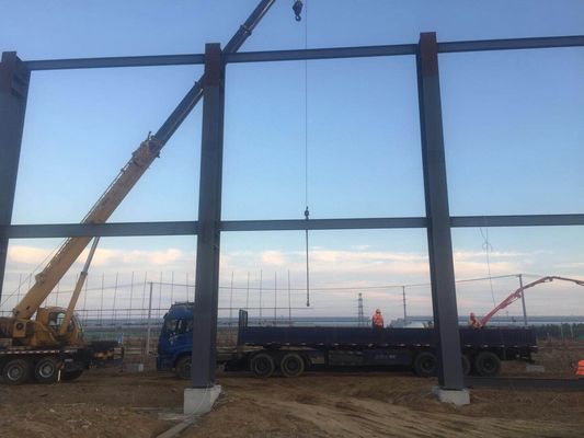 H Bölüm Çelik Prefab depo binası Sıcak olarak yuvarlanmış ekonomik endüstriyel hafif ağırlıklı geniş çaplı