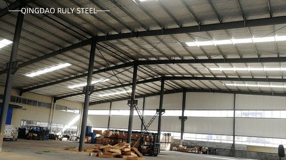 Sabit Uzun Uzaylı Çelik Yapı H Bölümü Boyalı Büyük Çelik Çerçeve Bina Prefab Atölyesi