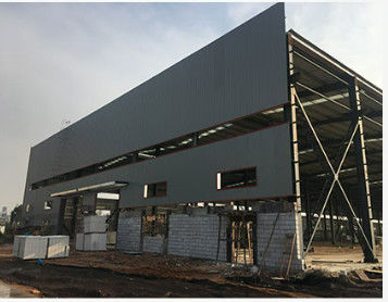 H Bölüm Çelik Prefab depo binası Sıcak olarak yuvarlanmış ekonomik endüstriyel hafif ağırlıklı geniş çaplı