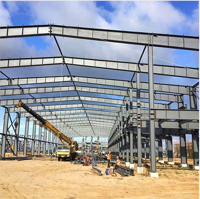 Hızlı Ereksiyon Çelik Yapı Çelik Renkli Duvar Panelleri Prefab Galvanize Atölyesi