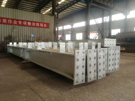 İnşaat Prefabrik Çelik Yapı H Bölümü Sütun Çubuk Düşük Alaşım Boyalı / Galvanize
