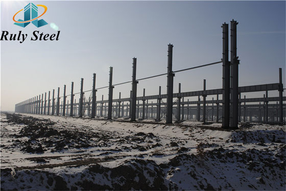 Büyük Aralıklı Çelik Yapı Binaları Prefab Metal İnşaat Malzemeleri