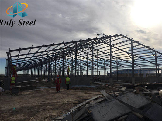 Büyük Aralık Önyapı/Ön Yapı H Çubuk Tasarımı Bina Metal Q355/Q235 Fabrika Depo Atölyesi Çelik Yapı