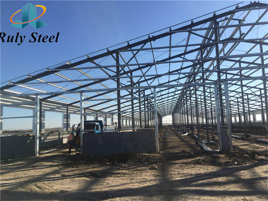 Büyük Aralık Önyapı/Ön Yapı H Çubuk Tasarımı Bina Metal Q355/Q235 Fabrika Depo Atölyesi Çelik Yapı