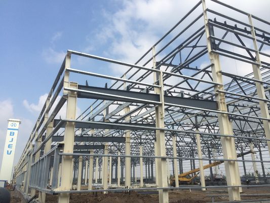 Geniş Aralıklı Çelik Yapı Endüstriyel Tedarik İnşaat Metal Önyapılı Bina Depo