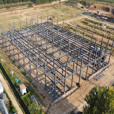 Q235B Cam yün panelleri ile önceden tasarlanmış çelik depo binası