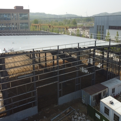 Galvanizli yapılı büyük aralıklı prefabrik çelik deposu
