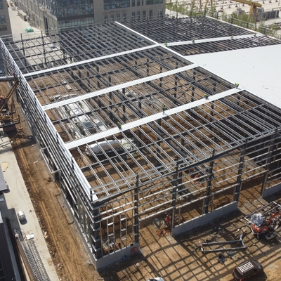 Sandviç paneli duvarlı prefabrik çelik depo binası