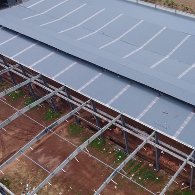 Q235B / Q355B Çelik ile Çimento Fabrikası Depolama için Ağır Hizmet Prefabrik Çelik Yapı Deposu