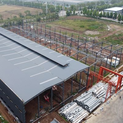 Q235B / Q355B Çelik ile Çimento Fabrikası Depolama için Ağır Hizmet Prefabrik Çelik Yapı Deposu