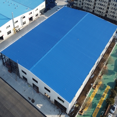 Yukarıdaki vinçli hafif prefabrik çelik depo