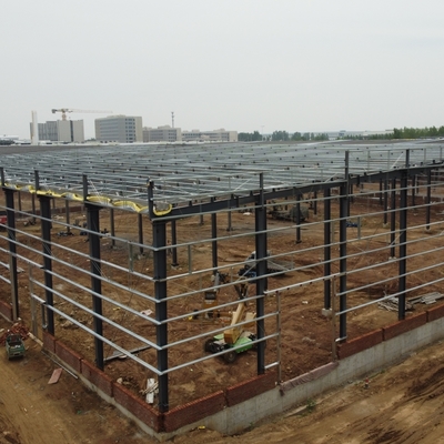 Prefab Steel Structure Warehouse Large Span Bolt Connection CE sertifikalı