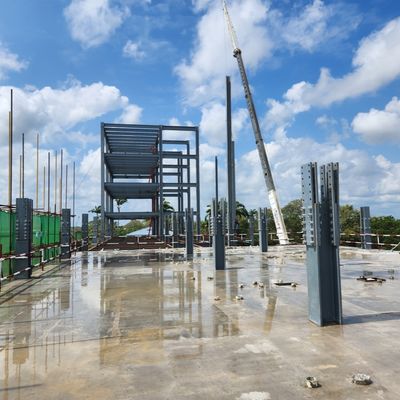 Modern Tasarımlı Prefabrik Çelik Yapı Otel Binaları Çok Katlı Çelik Binalar Tedariki