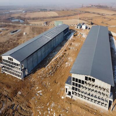 Prefabrik Çelik Ev Tavuk Kulübü Çelik Binalar Çiftlik Çelik Yapı Tavuk Evi