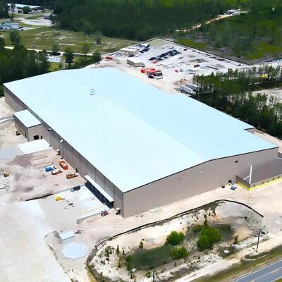 Ücretsiz Tasarım Gıda Üretim Fabrikası için Prefabrik Çelik Yapı Depo